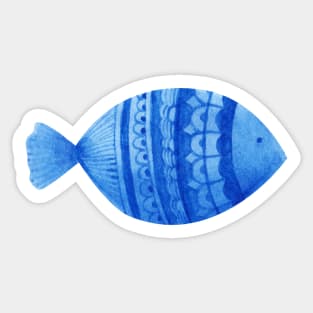 blue fish Sticker